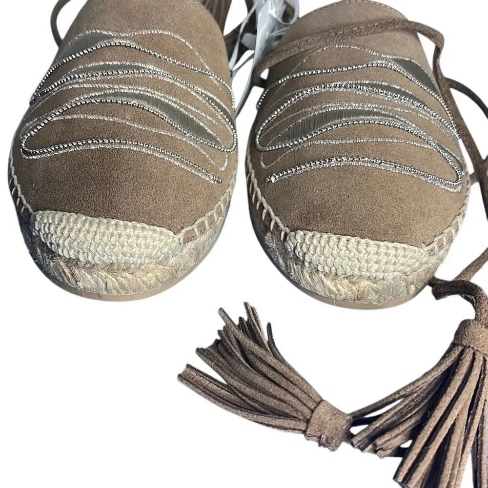 NIB Peserico Beige Suede Espadrilles